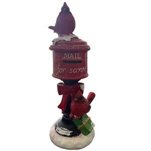 Cardinal Bird Mailbox For Santa Christmas‎ Holiday Decoration Figurine
